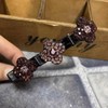 Pack of 4 Glittering Crystal Stone Braided Hair Clips, Hair