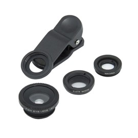AZUMAYA Cell Phone Camera Lens Attachment Kit Black LFS-889BK