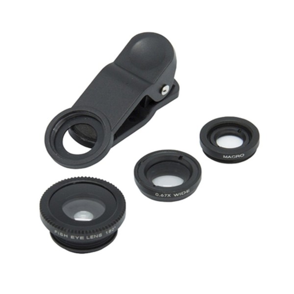 AZUMAYA Cell Phone Camera Lens Attachment Kit Black LFS-889BK