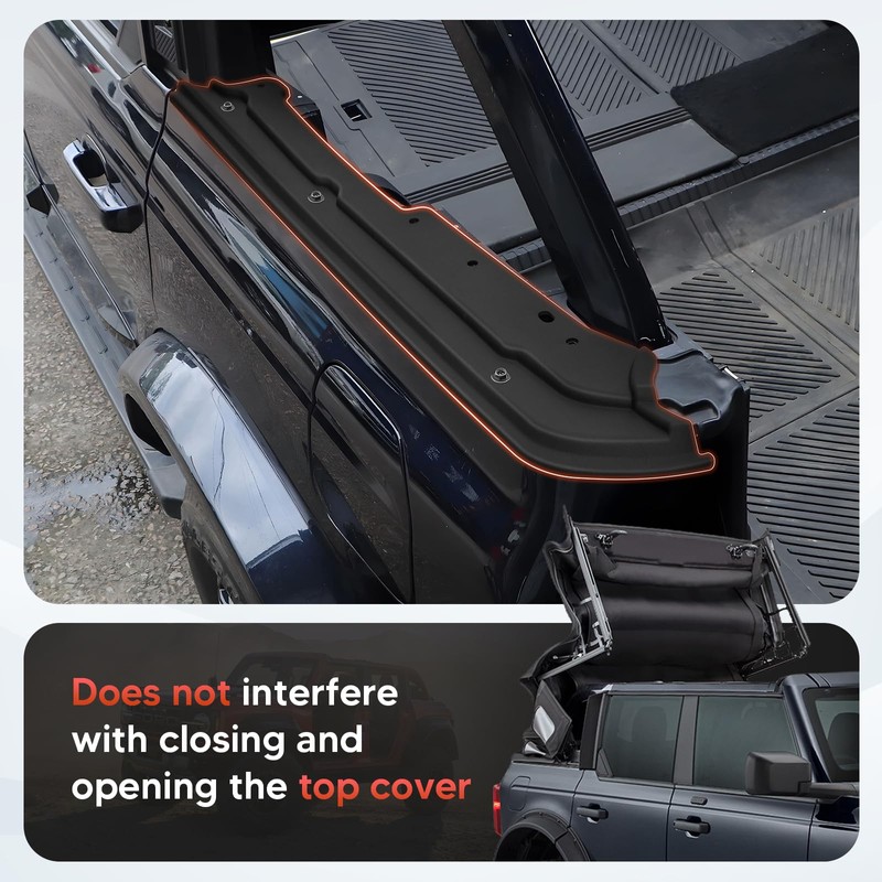 Cargo Shelf Side Covers, Compatible with Ford Bronco 4-Door Soft