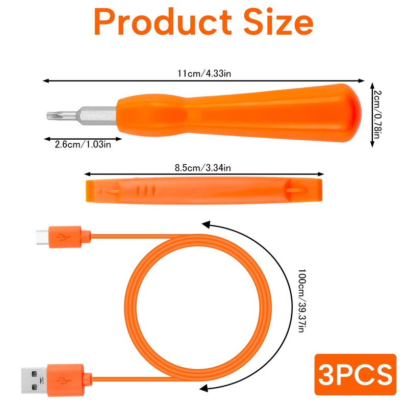 Ring Doorbell Screwdriver Charging Cable Replacement Set with Charging Cord,