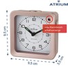 Atrium Funkwecker Analog Quarz ohne Ticken mit Licht und Snooze
