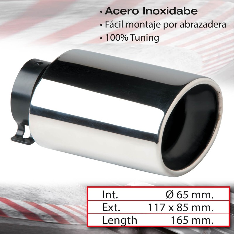 SUMEX Oval Exhaust Trim Stainless Steel DTM-1