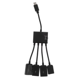 OHPHCALL Multi-Port USB Hub Adapter with Charging Micro USB OTG to Splitter for Phone and Tablet Direct Charging Capability No Driver Required Compatible with Disks and Mice