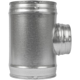 8'' Inch Duct Splitter to 90° Degree 4" Inch Branch for Exhaust Fan, Dryer Vent Hose - 3 Way Duct Hose Connector, T Shape, T Joint Metal, Ducting Adapter, 8x8x4 Splitter