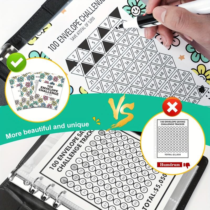 100 Envelope Saving Challenged Binder, Budget Binder, Money Saving Challenge