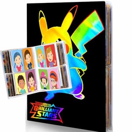 Karten Sammelalbum 4 Tasche,Sammelalbum für 240 Karten, Sammelkarten Album Kartenhalter Kartenhüllen Ordner, 30 Seiten Sammelkarten Hefte-STA1