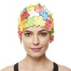 BEEMO Floral Petal Ladies Bathing Swim Cap - Multi Color