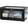 ETMI Bamboo Bread Box for Kitchen Countertop-Large breadbox Wooden Black