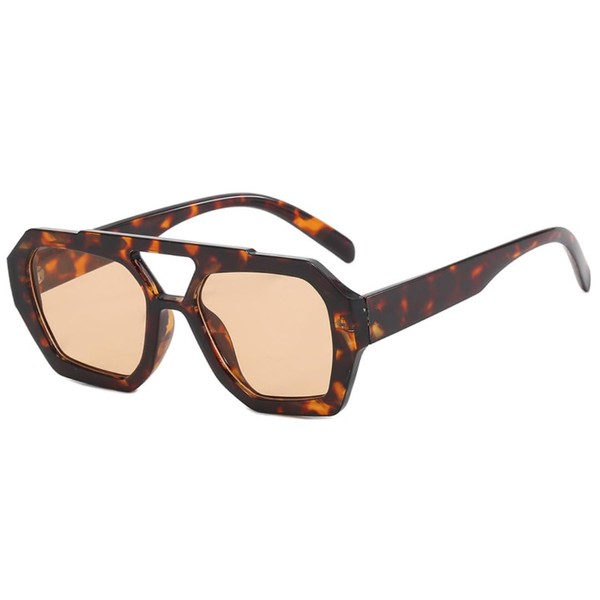 IMPERO Retro Double Beam Sunglasses - Stylish Irregular Frame Fashion