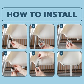 Today's Kids High Chair Straps Replacement Compatible with IKEA Antilop High Chair - Heavy Duty 3 Point Harness Seat Belt, Adjustable Durable Polyester, Soft & Comfortable on Baby's Skin - Gray