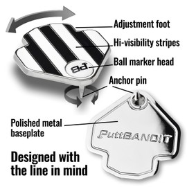 PuttBANDIT Alignment Golf Ball Marker (black)