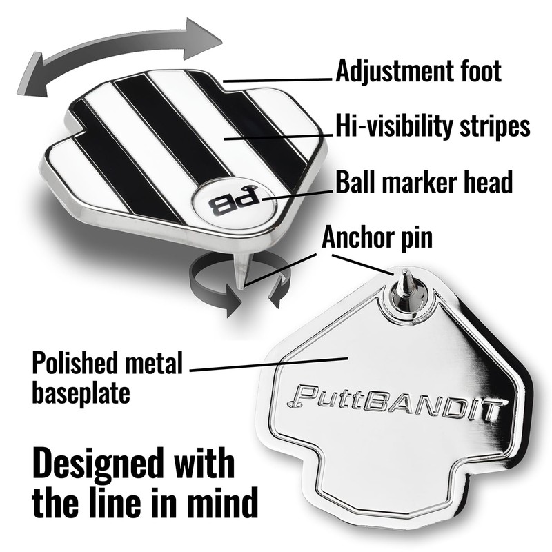 PuttBANDIT Alignment Golf Ball Marker (black)