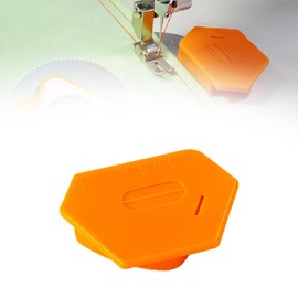 Upgraded Polygonal Magnetic Seam Guide for Sewing Machine, Multifunctional Sewing Accessory (Orange)