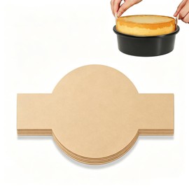Sourdough Bread Sling Parchment Paper Liners Brown Rounds Parchment Circles Bread Baking Mat for Dutch Oven Cakes Baking, 50 Pack