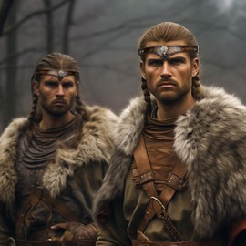 keland Viking Leather Headband Ravens Skull Headband Headdress Women Men Medieval Accessory (A-Brown)