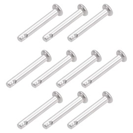 sourcing map Pack of 10 Pin Fork Bolts Hinge Pin Single Hole 3 mm x 20 mm Cotter Pin Flat Head 304 Stainless Steel Connection