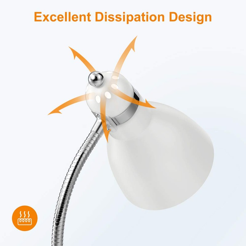 LEPOWER Floor Lamp, Metal Standing Lamp with Adjustable Gooseneck, Heavy