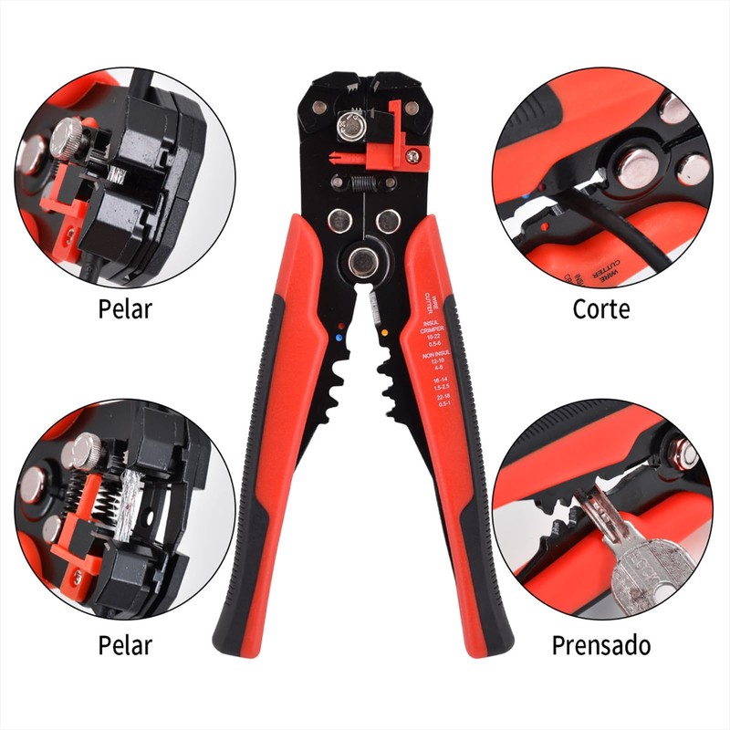 HuLuHouse Pinza Pelacables AutomáTica, 8 Pulgadas 1547 USO Rudo Herramienta