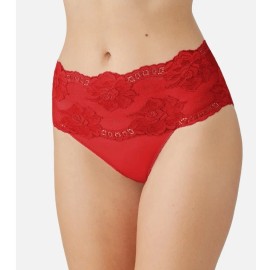 Wacoal Light and Lacy Fashion Hi-Cut Brief Barbados Cherry - Regular, S