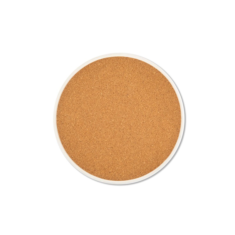 Excelsa Mexican Flower Coaster, Ceramic Dolomite and Cork, 16 x