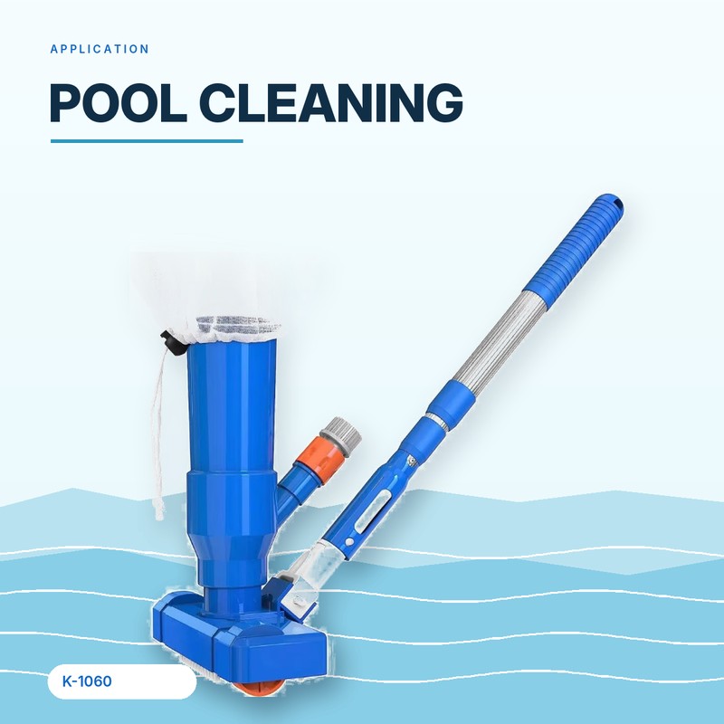 40 Inch Portable Pool Vacuum Jet Cleaner, K-1060 Underwater Cleaning