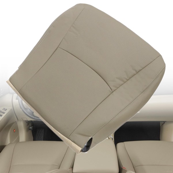 NLQR Front Driver Side Bottom, Perforated Repalcement Seat Cover Tan
