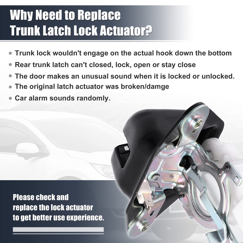 X AUTOHAUX Trunk Lock Actuator Rear Tailgate Latch Actuator for