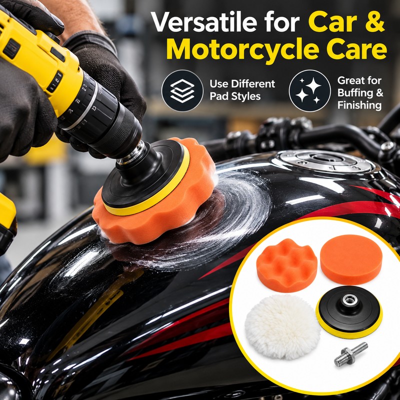 Car Polishing Pad Kit for Auto Detailing – 5-Piece Foam