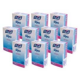 PURELL Hand Sanitizing Wipes, Alcohol Formula, Fragrance Free, 100 Count Individually Wrapped Hand Wipes (Pack of 10) - 9022-10