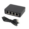 Universal 1 PC 1/4 1000Mbps Black ABS RJ45 LAN Network