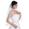 SAMKY 1T 1 Tier Pencil Edge Bridal Wedding Veil -