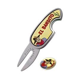 EL BANDITO PITCHMASTER DIVOT TOOL, PITCHMARK REPAIRER BY ASBRI GOLF