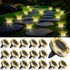 SenLuKit Solar Ground Lights Outdoor 18 Pack Waterproof, Upgraded Solar