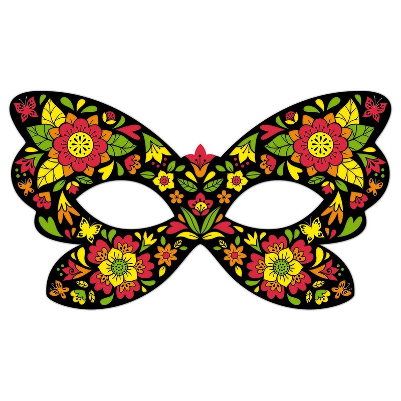 Janod - Set of masks and neon pens - Les