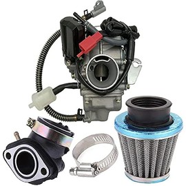 150cc Carburetor for GY6 4 Stroke Engines Electric Choke Motorcycle Scooter 152QMJ 157QMI with Intake Manifold