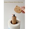 Kitchen Roll Holder, Wooden Paper Towel Holder Free Standing, Cute