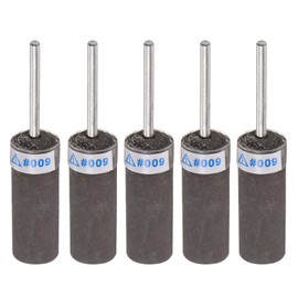 sourcing map 5pcs Abrasive Sandpaper Rolls 600 Grit 2.35mm Shank Sanding Drums Sleeves Cylinder Grinding Head for Woodworking Glass Metal Polishing