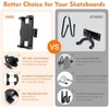 DYAUS 360° Rotating Skateboard Wall Mount, Extending Skateboard Wall Hanger,