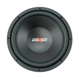 1x SoundXtreme ST-410 10 Inch 1500 Watts Peak Power Car Audio Subwoofer with DVC Power Dual Voice Coil Configuration Frequency Response 30-2500Hz 90 dB Sensitivity