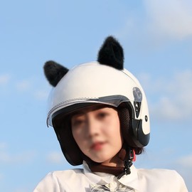 WAYUTO Fox Ear Helmet Accessories Self Adhesive Detachable Fun Helmet Cover Retrofit Decor for Snowboarding Skiing Motorcycle Scooter Biking Cycling Skating Helmet Kid & Adult Helmet not Included