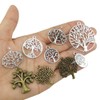 Yueton Alloy Tree of Life Charms Pendents Jewelry Findings for