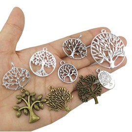 Yueton Alloy Tree of Life Charms Pendents Jewelry Findings for Making Bracelet and Necklace by Blovess