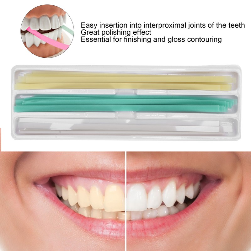 75pcs Dental Abrasive Strips Teeth Polishing Finishing Gloss Detal Supply