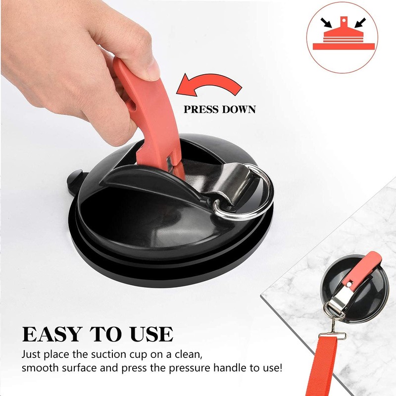 Suction cup hook 3 Pack with 6 S-Hooks,Heavy Duty Suction