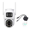 Dual Lens Security Camera 360° Pan Tilt Wireless Surveillance Camera
