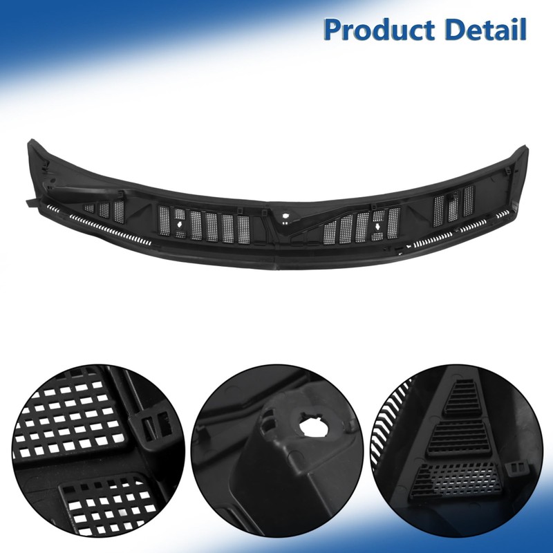 Silscvtt Windshield Window Wiper Cowl Cover Grille Front Black Replacement