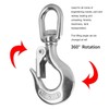 Swivels Eye Lifting Hook Stainless Steel Safety Lifting Hook for