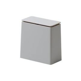 ideaco TUBELOR Mini Flap Trash Can with Lid, Gray, 0.4 gal (1.4 L)