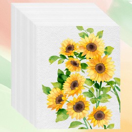 UZSUZZ 50 Sheets Watercolour Paper A4, 200 g/m² Natural White Watercolour Pad Painting Paper, Watercolour Paper, Aqurel Paper Pad for Students, Watercolour Paper for Watercolour Gouache, Acrylic